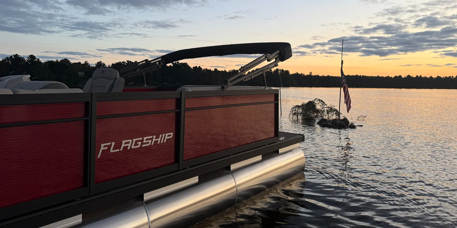 Flagship Freedom series on the water, manufacturer series image, floorplan not identified